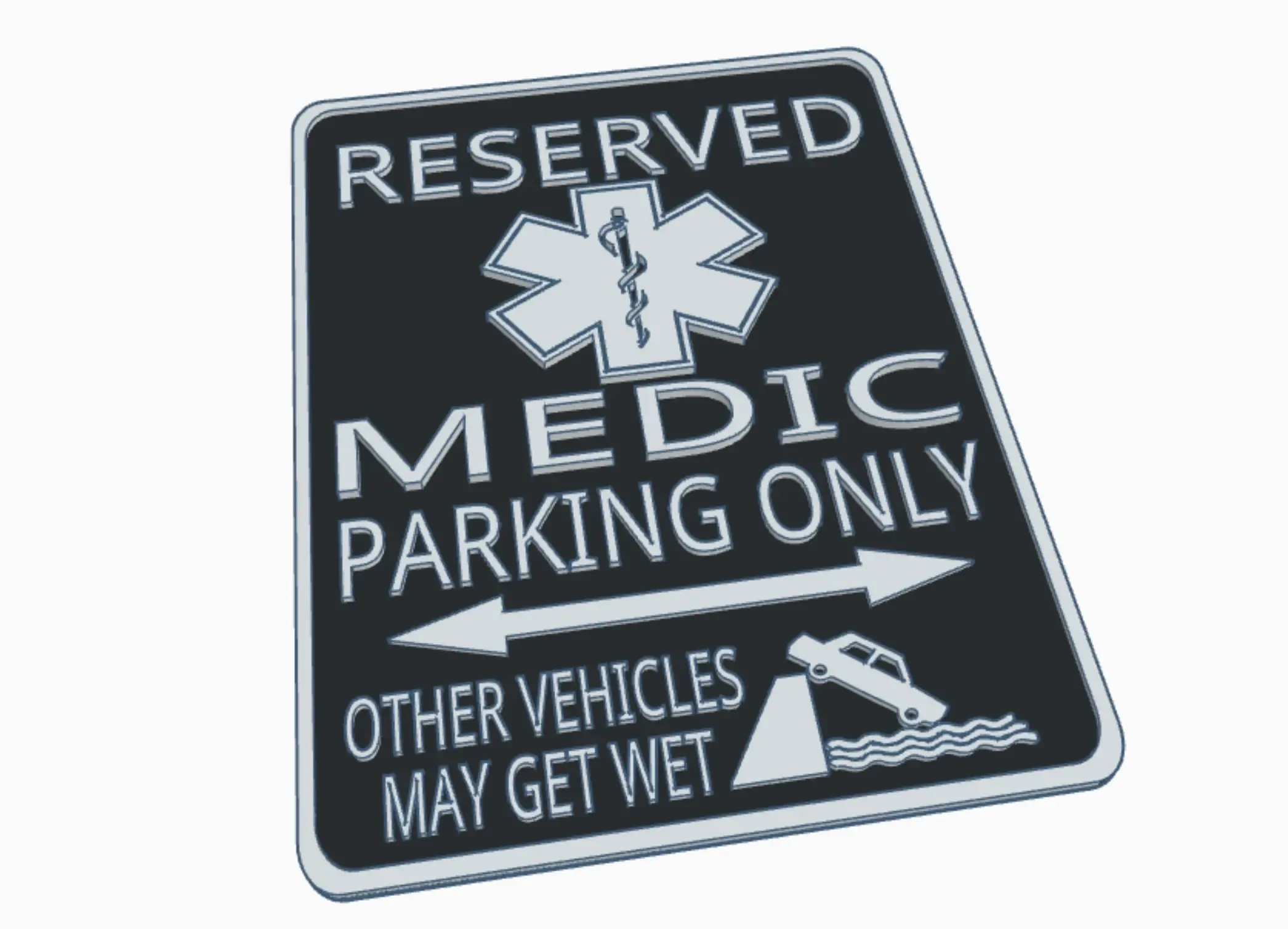 Medic Parking Sign Paramedic Doctor Nurse Medical EMT