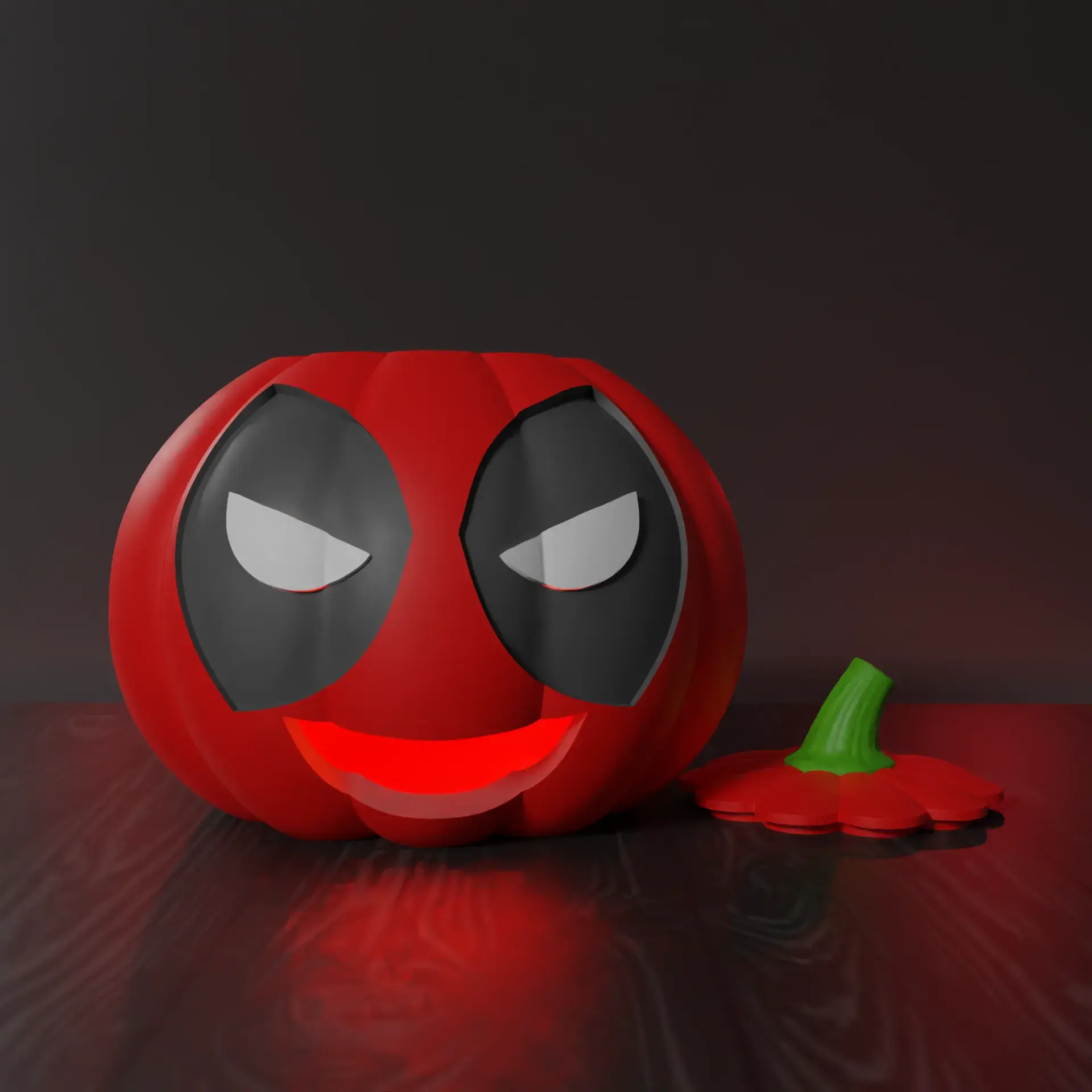 Halloween Pumpkin Deadpool - Seperated Parts & Multicolor