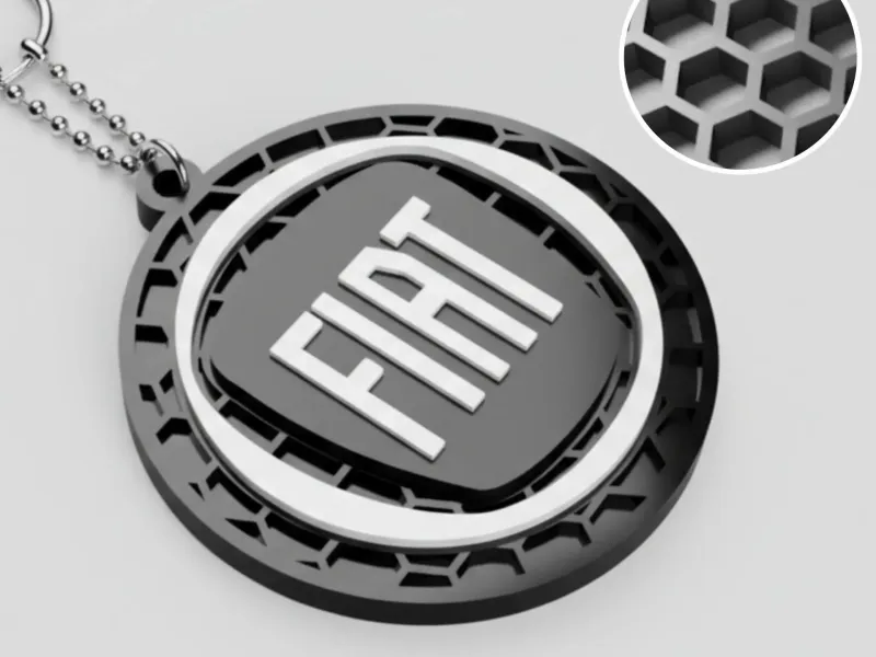 Fiat logo keychain
