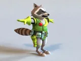 Raccoon Warrior 3D model-1