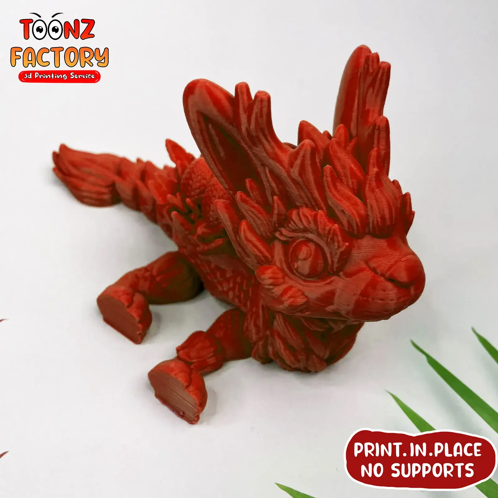 PRINT-IN-PLACE FLEXI EASTER DRAGON ARTICULATED