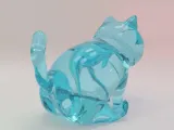 السمكة داخل القطة (طباعة بالراتنج الشفاف فقط)-2