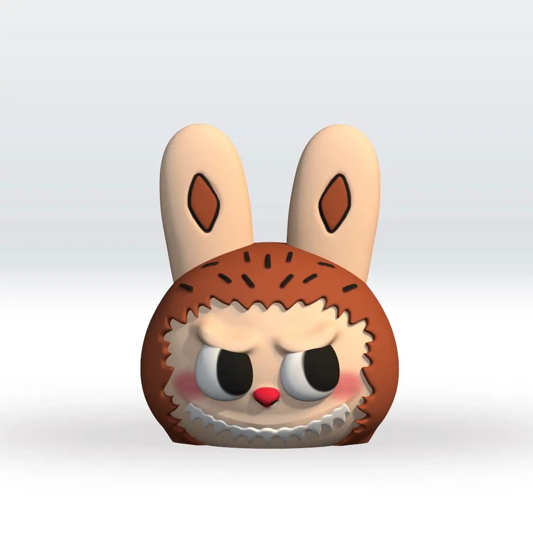 Labubu Head STL file 3D Model Fanart