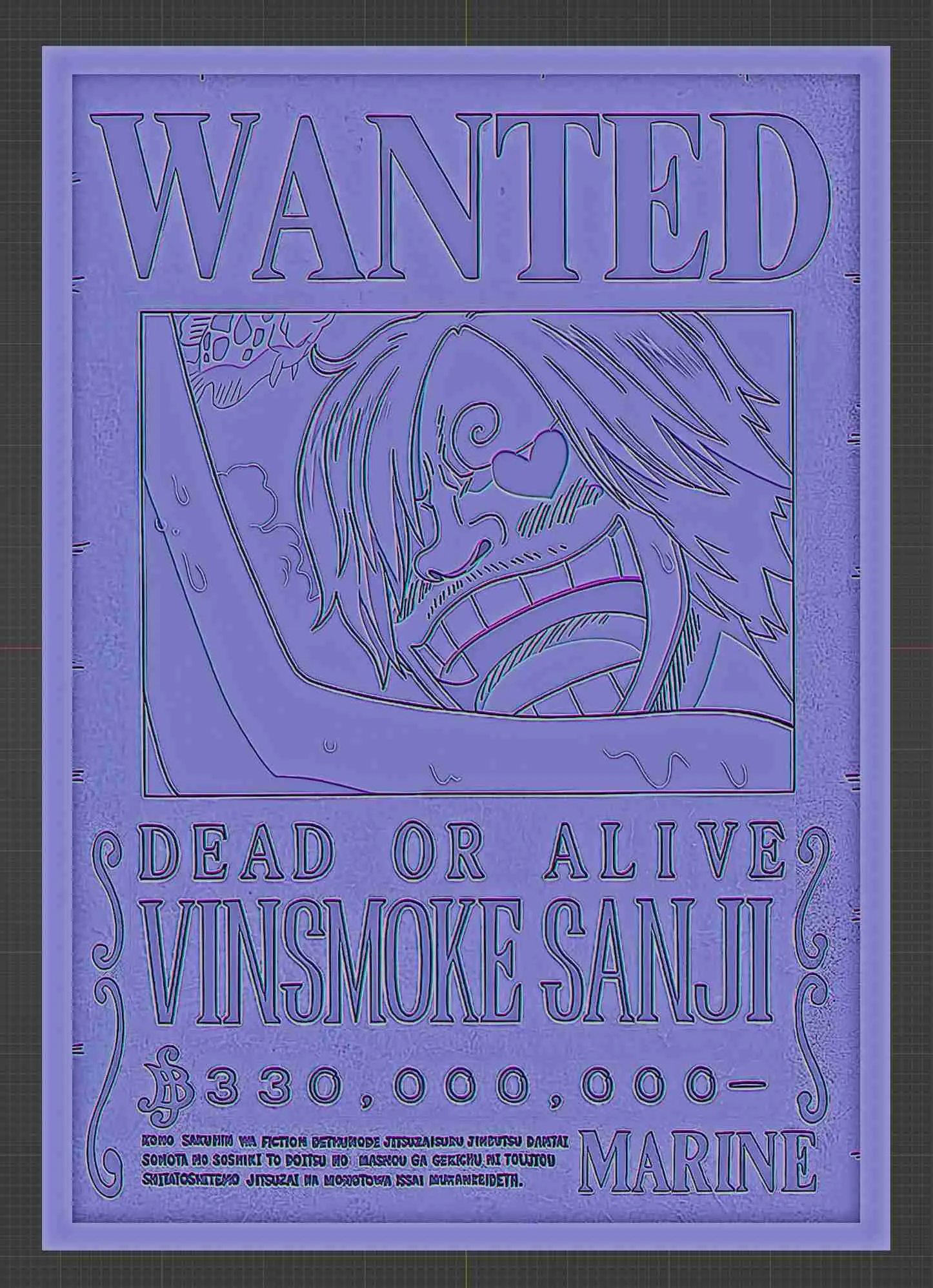 CARTEL SANJI WANTED - ONE PIECE