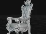 royal throne with crown-3