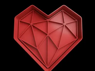 DIAMOND HEART COOKIE CUTTER FREE
