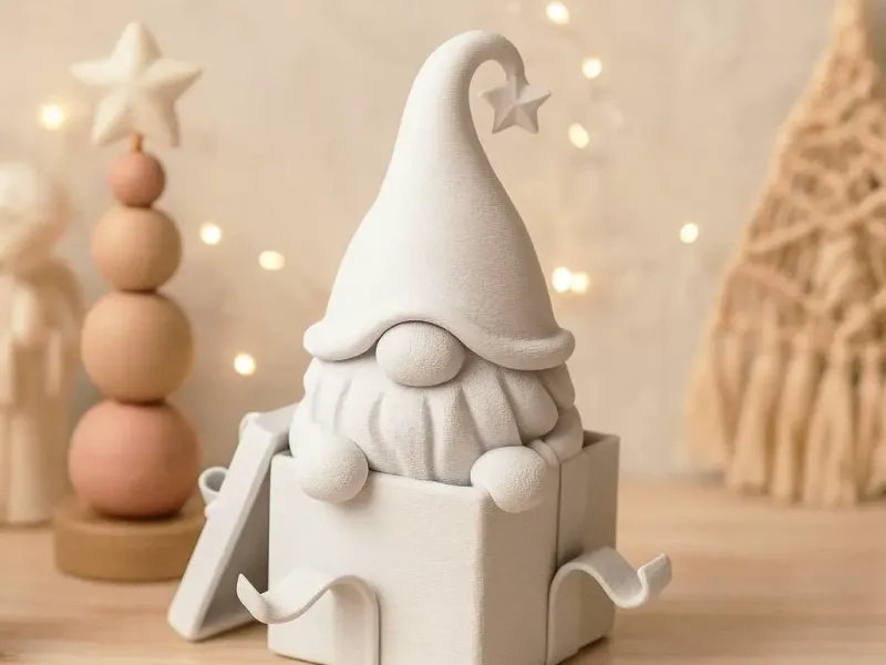 ギフトボックスに入ったクリスマスのノーム