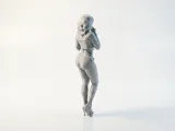 Booty Shorts Babe Female Figurine 3D Printable-1
