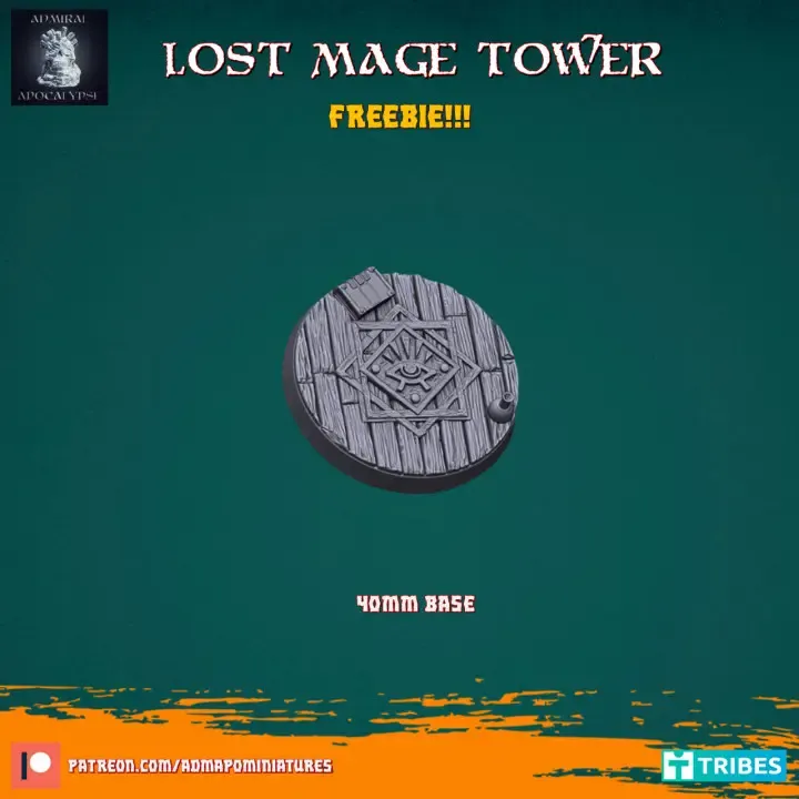 Lost Mage Tower 40mm base (Pre-supported Freebie)
