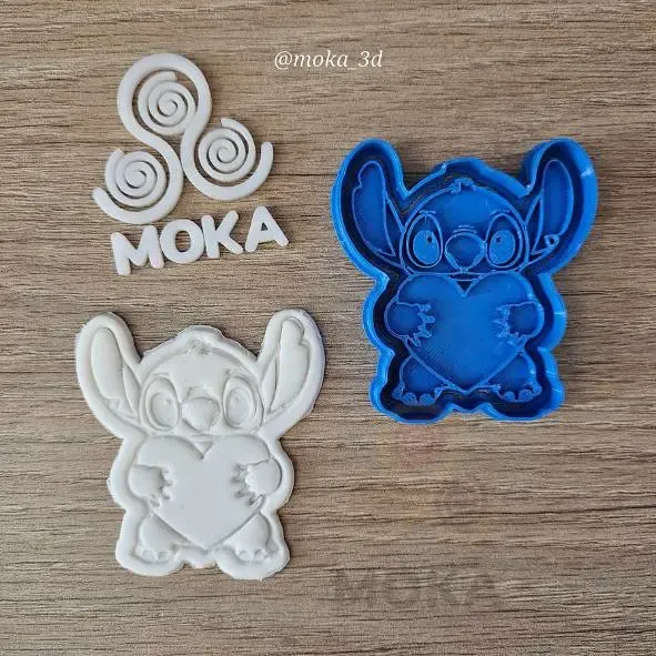 Other STL Descarga - Lilo y Stitch cortador de galletas Stitch love ...