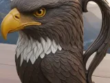 3D eagle head coffee mug-0