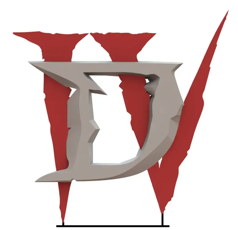 Diablo IV Logo (With base and without base)