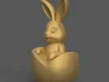 Cute Easter Bunny in Egg – 3D STL Model for Decoration-2
