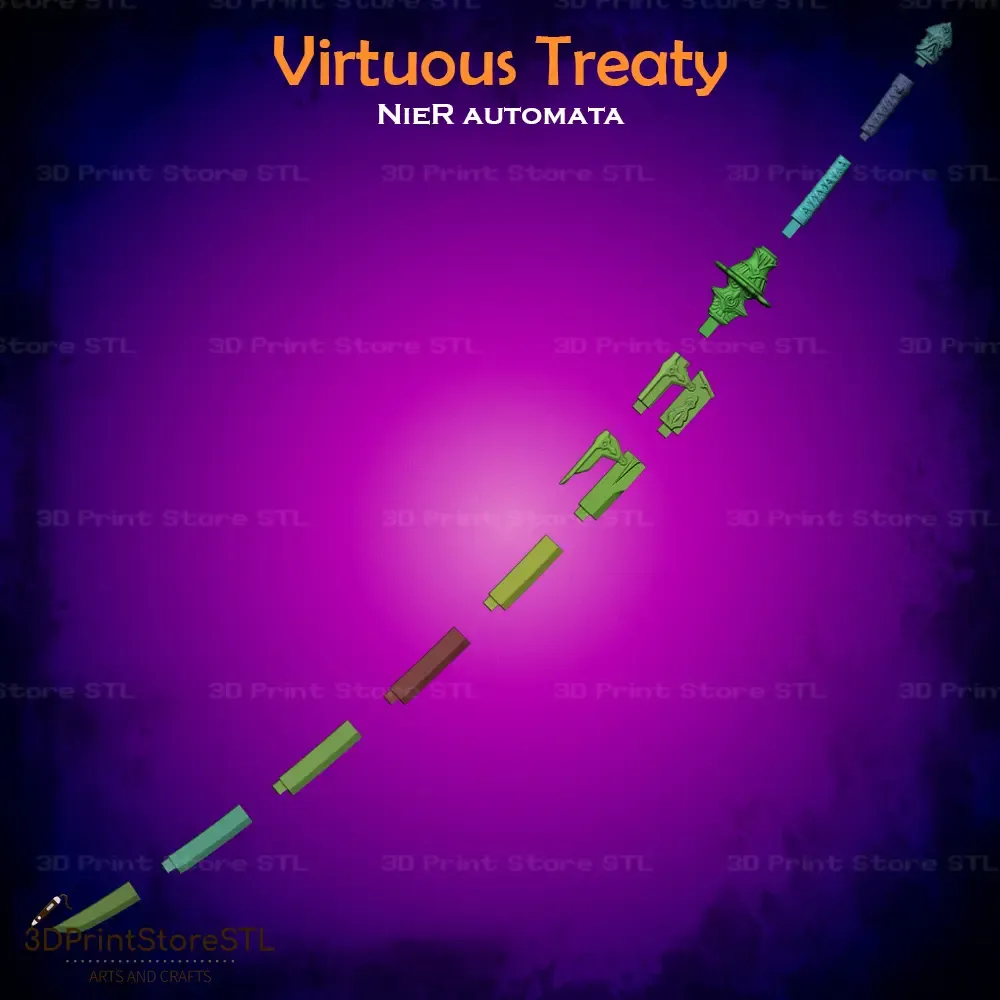Virtuous Treaty Sword Cosplay Nier Reincarnationr - STL File