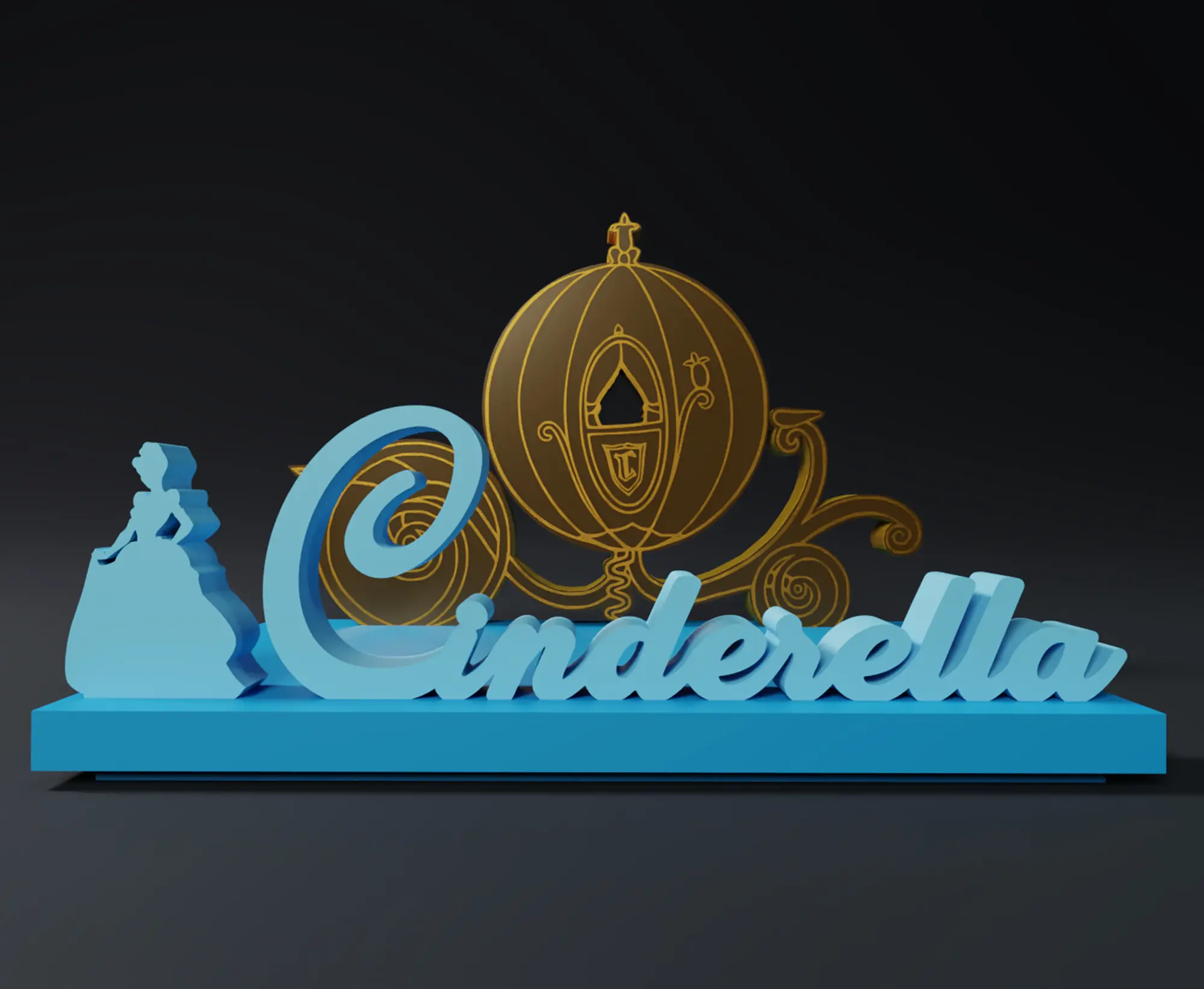CAIXA PRINCESA CINDERELA DA DISNEY - VERSÃO CARRUAGEM