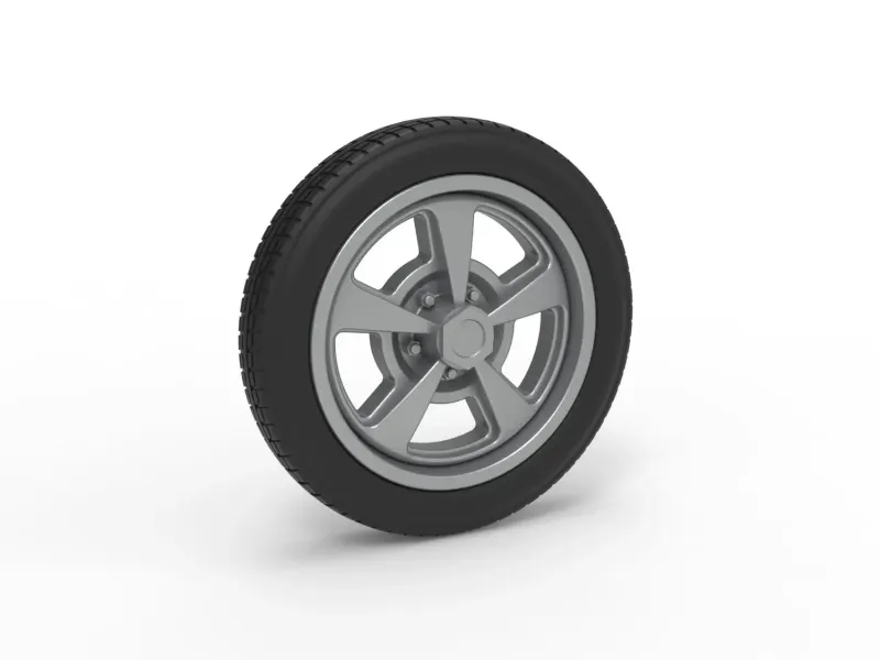 Front wheel of old school dragster Version 2 Scale 1:25