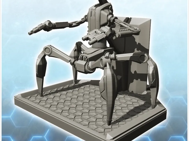 Hedon combat robot (11) - miniatures warhammer mini RPG scen