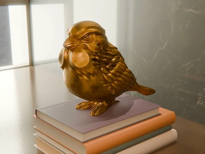 Tit bird decoration 3D print model