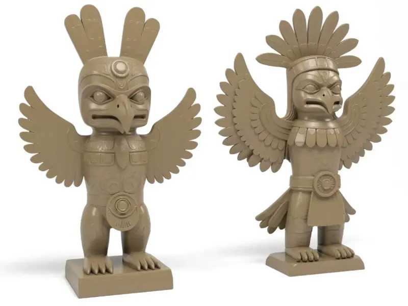 Figuras de totens indígenas