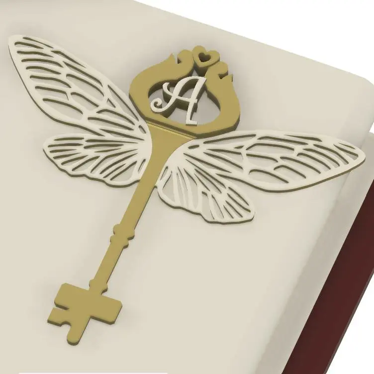 Butterfly Key Bookmark - Letter pack (A-E)