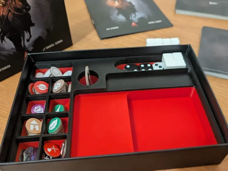 Light in the Dark Solo Dungeon Board Game Box Insert