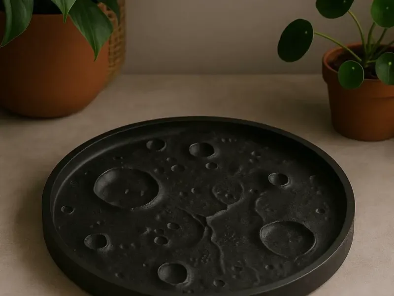 Moon Surface Tray — Space Home Accent