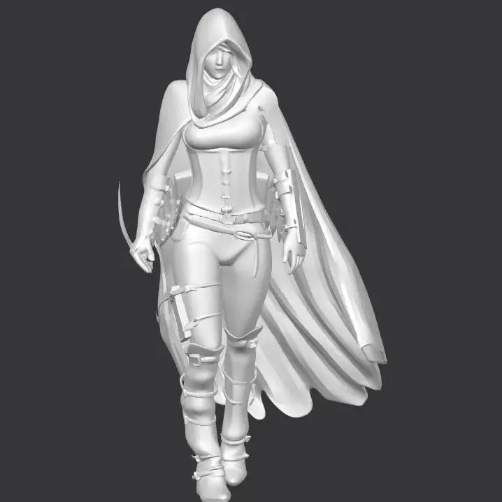 Female rogue D&D miniature