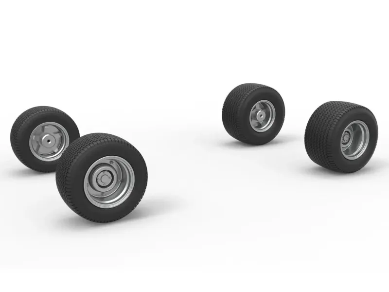 Wheel set of Northeast Dirt Modified stock car V4 Scale 1:25