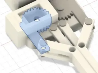 Redesigned gears for claw mechanism