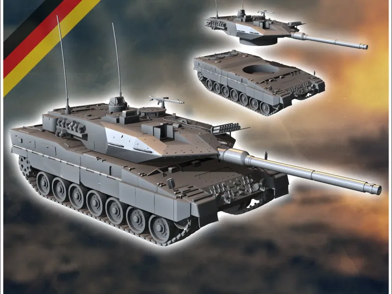 Leopard II 2 A7 Deutscher Kampfpanzer - miniatures warhamm