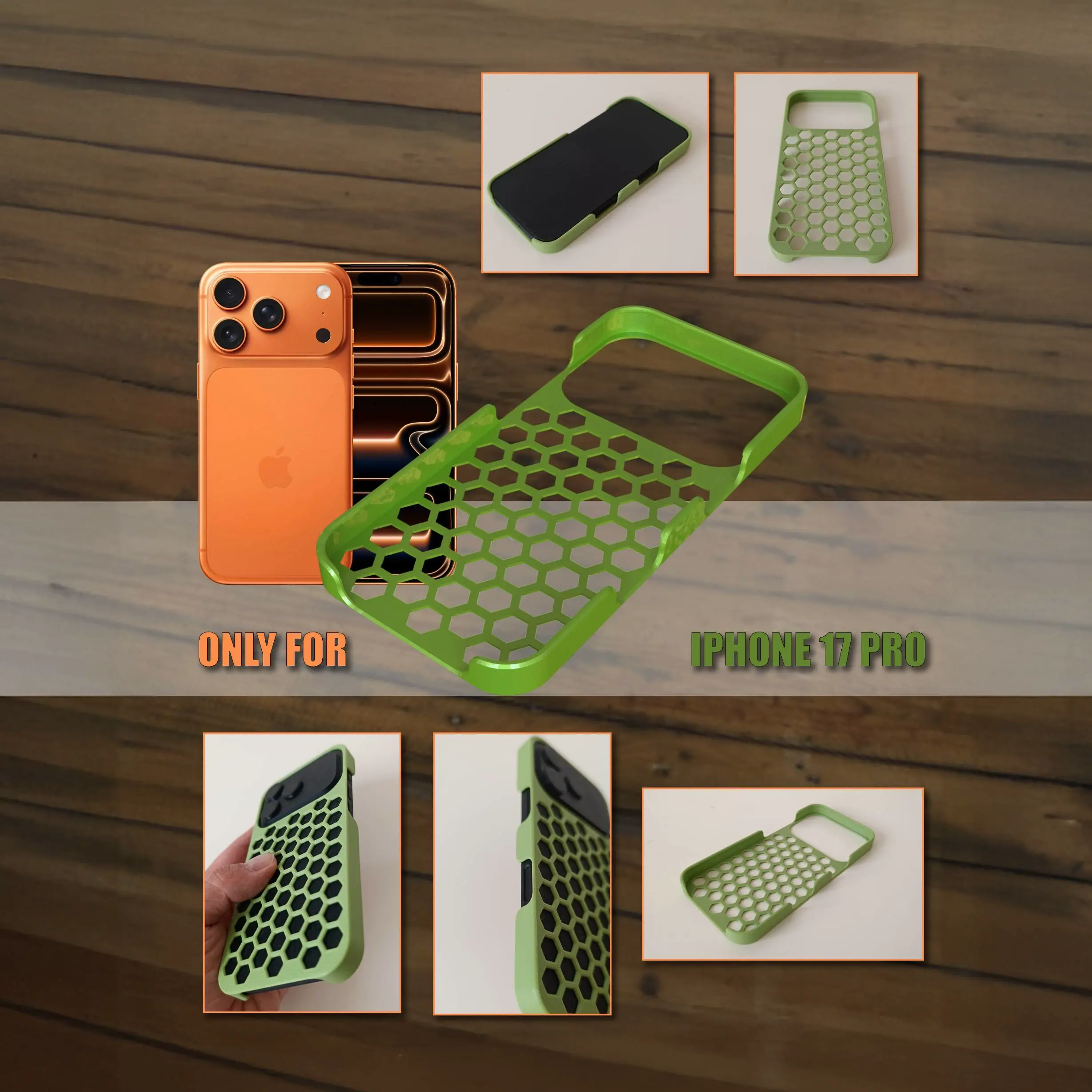 Apple iPhone 17 Pro - Cover Hexagon design | 3D models download | Creality Cloud Apple iPhone 17 Pro - Cover Hexagon design | 3D models download | Creality Cloud