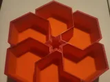Hexagonal Appetizer Tray with Toothpick Holder-2
