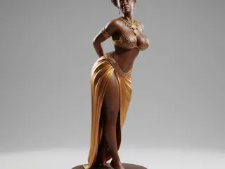 Golden Sands Diva – Regal Desert Collectible Figurine
