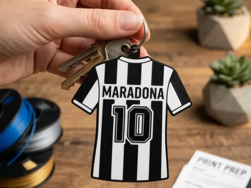 LLavero de Camisetas de Futbol - Maradona