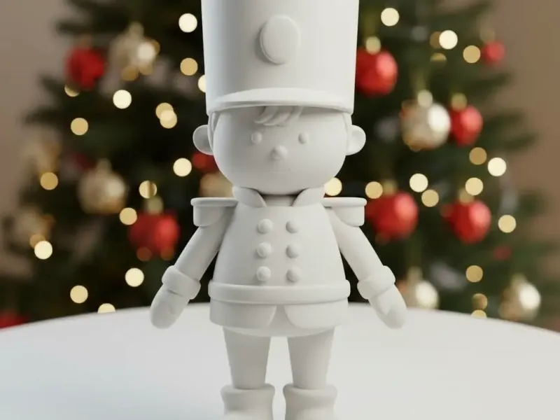 Classic Christmas Tin Soldier Figurine (High-Detail STL)