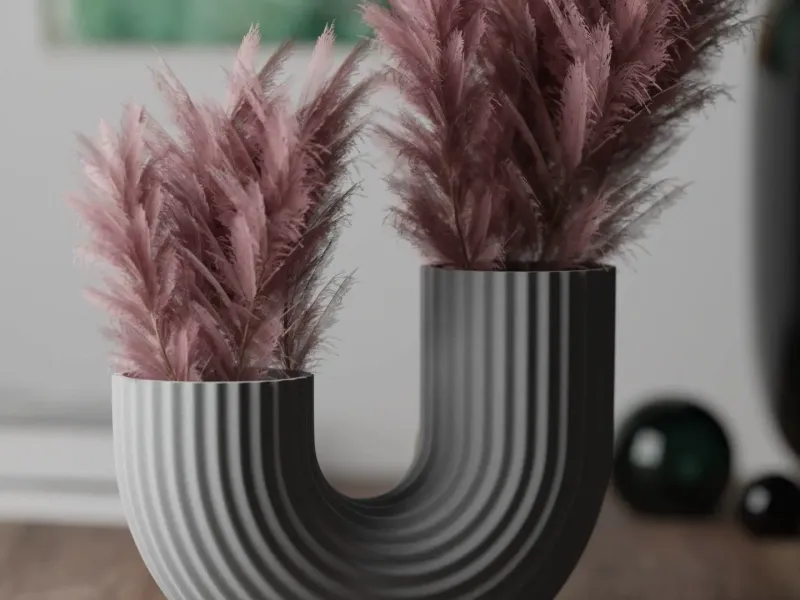Modern minimalistic Vase U shaped