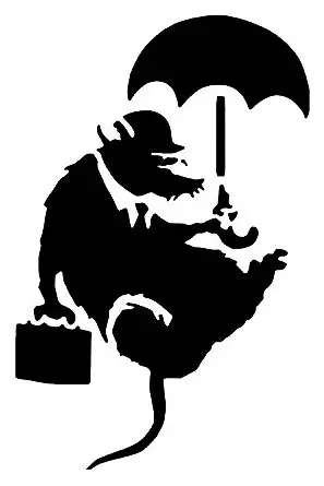 Free Digital Art STL Download - Banksy Rat stencil 9by SMT_M 🦊