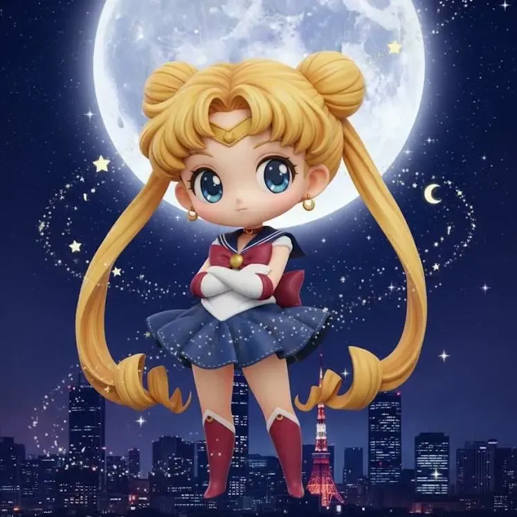 🌙 The Moon Princess! Sailor Moon Chibi 3D Model STL