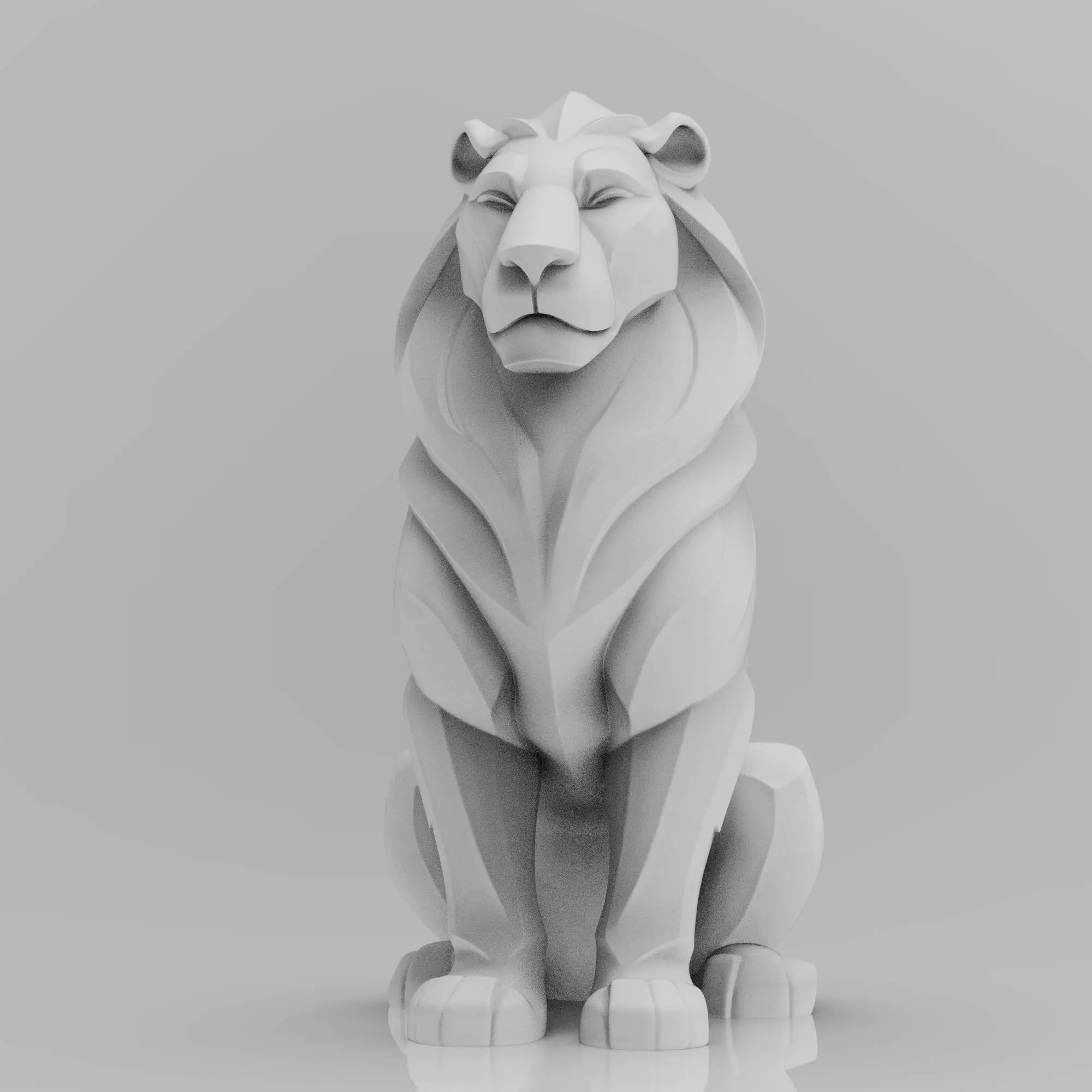 Mystical Lion minimalist sculpture
