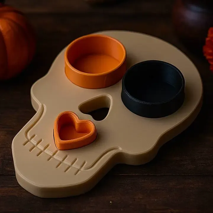 Sugar Skull Snack Tray for Día de los Muertos
