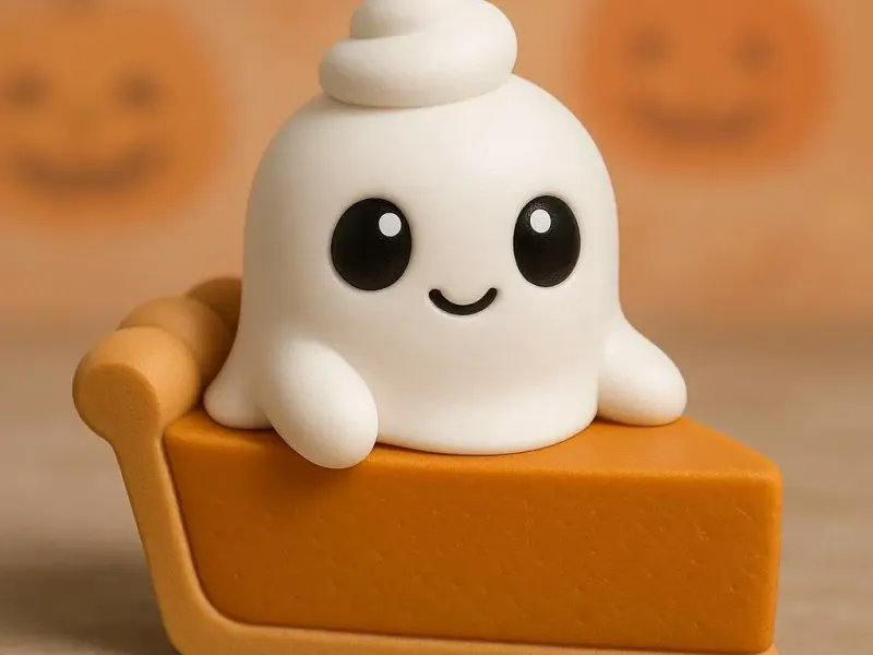 Halloween Ghost on Pie