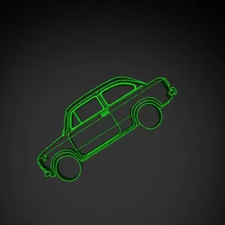 Fiat 850 Silhouette Wall Art
