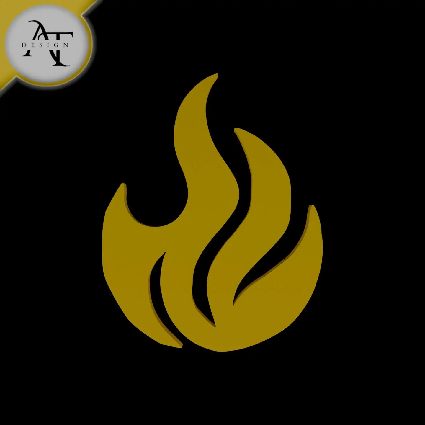 Flaame Symbol 3d yazıcı baskı modelleri | 3MF | Simple Flame Symbol - 2D Art ...