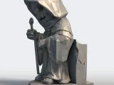 Low Poly Halloween Ghost - Geometric Ghost Figure-4