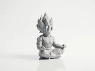 Vegeta Meditating Figurine Anime 3D Printable