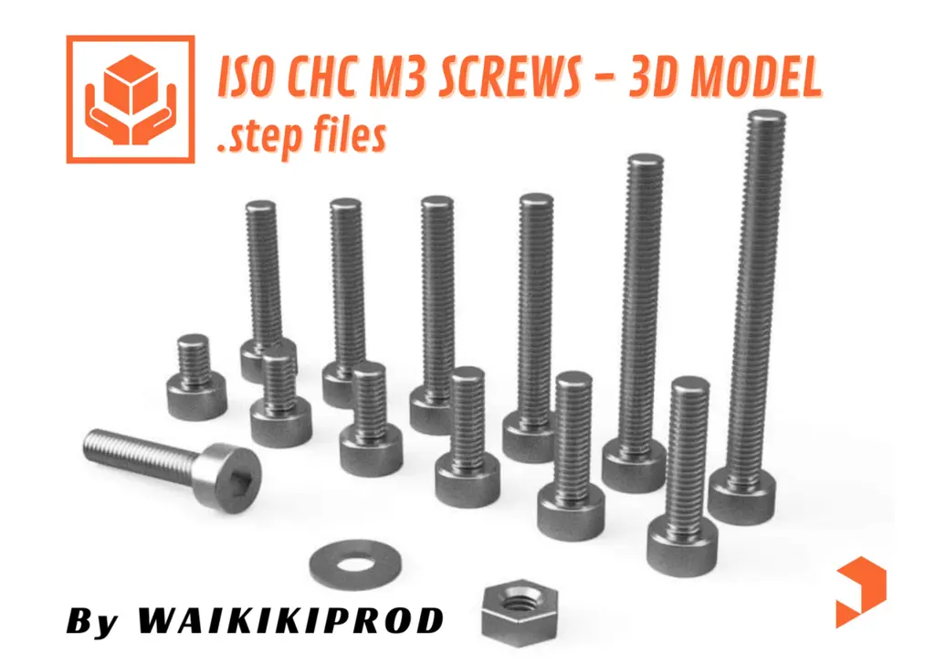 Vis ISO CHC M3 - MODÈLES 3D - fichiers .step