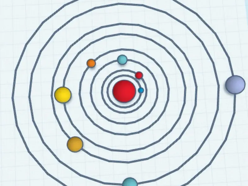 Solar system diorama