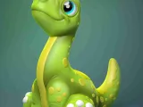 CUTE BRACHIOSAURUS (PRINT IN PLACE)-0