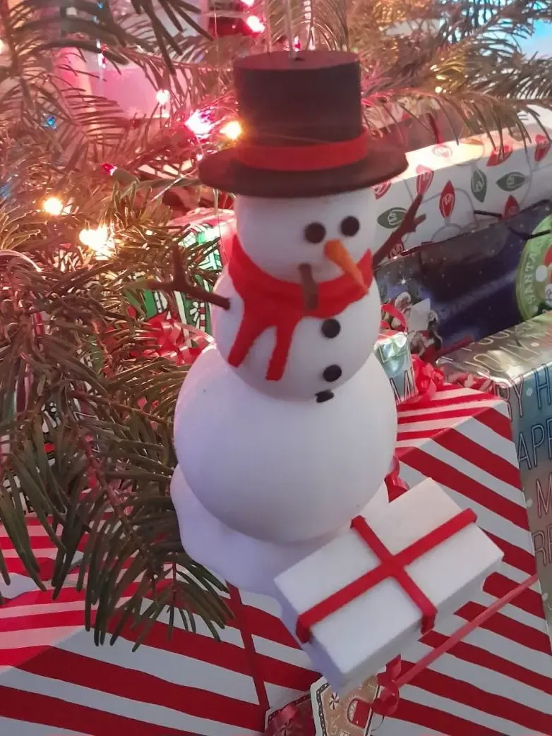 Ornamento de Natal do boneco de neve