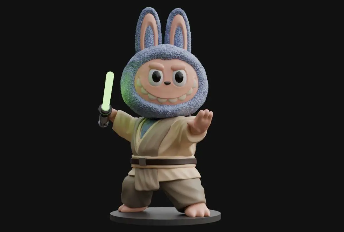 Labubu Jedi or Sith Star Wars Fan Art